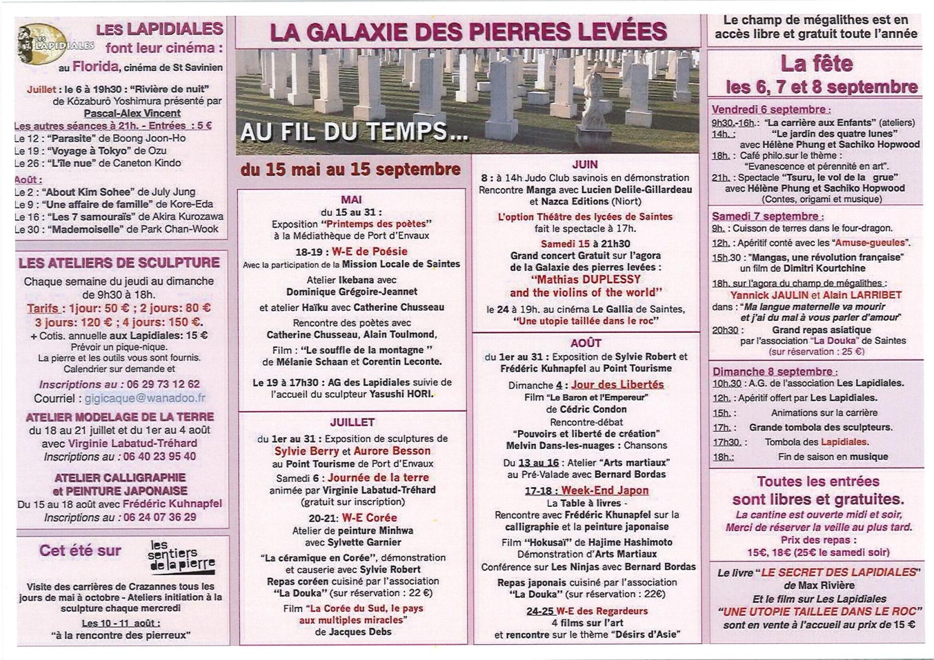 Programme des ateliers